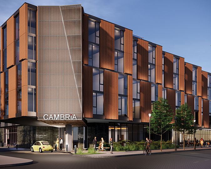 Noannet Group and Consigli place final beam on Cambria hotel
